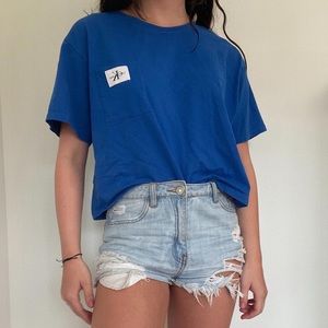 Calvin Klein Blue Crop Top